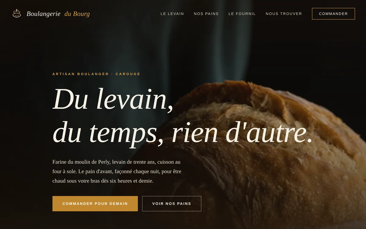 Boulangerie du Bourg, Vorlagen-Demo