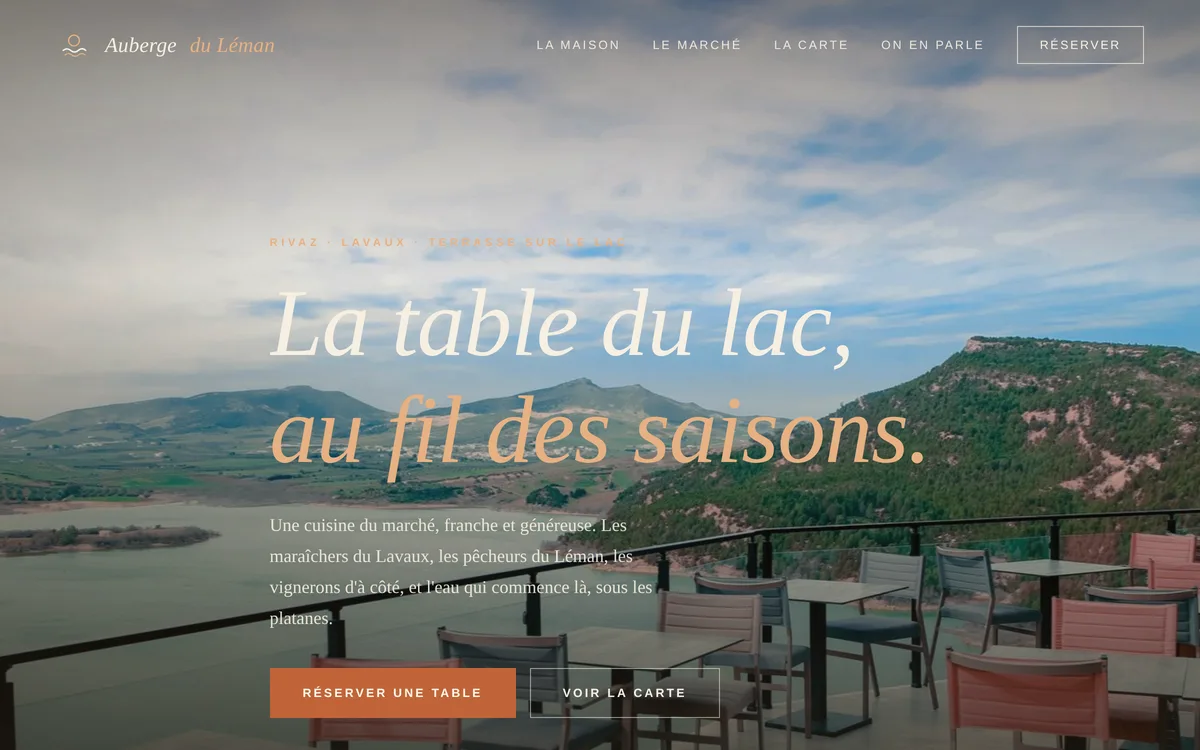 Auberge du Léman, Vorlagen-Demo